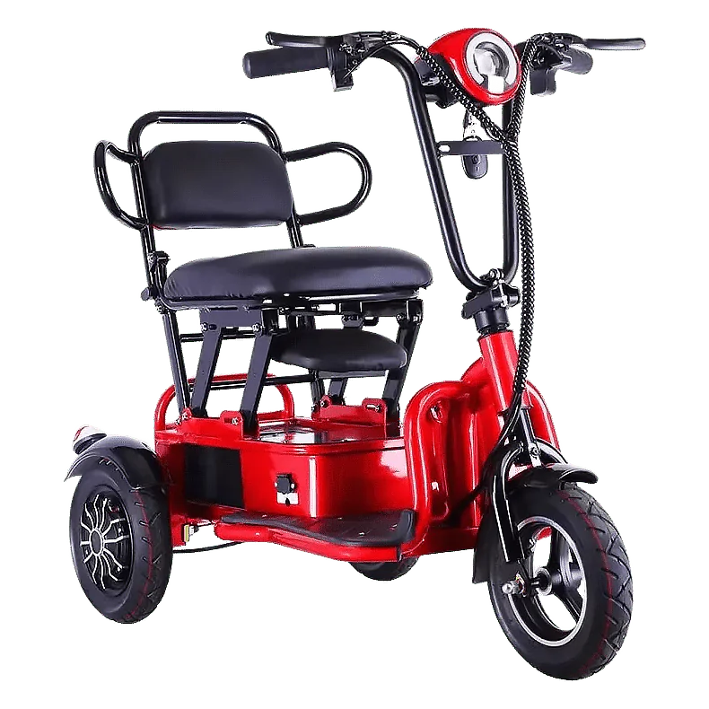 Best 3-Wheel Electric Mobility Scooter for Adults with 2 seat for child