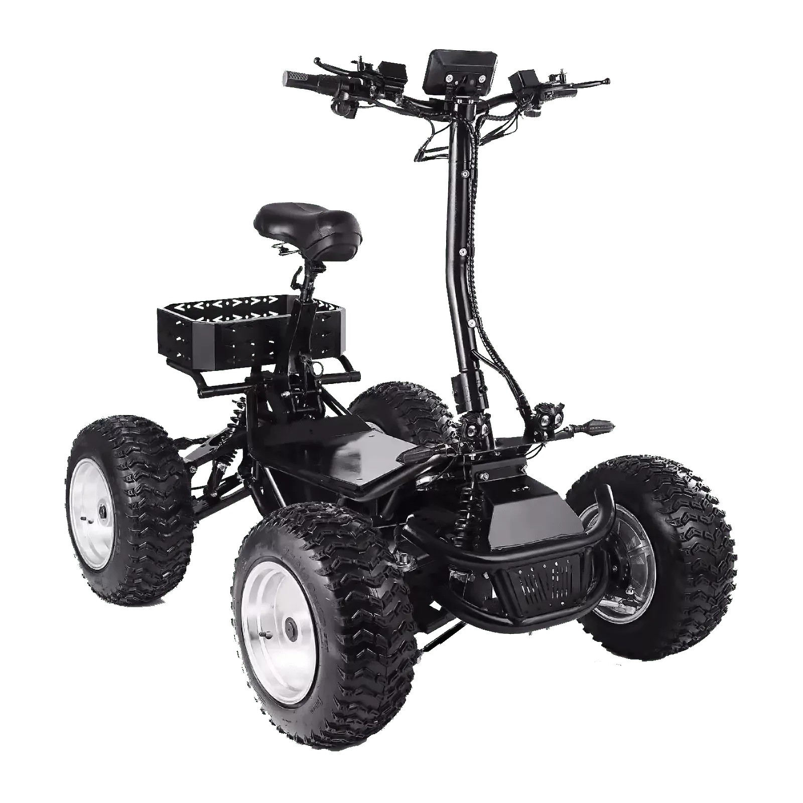 es m88 all terrain electric scooter riding forest dirt
