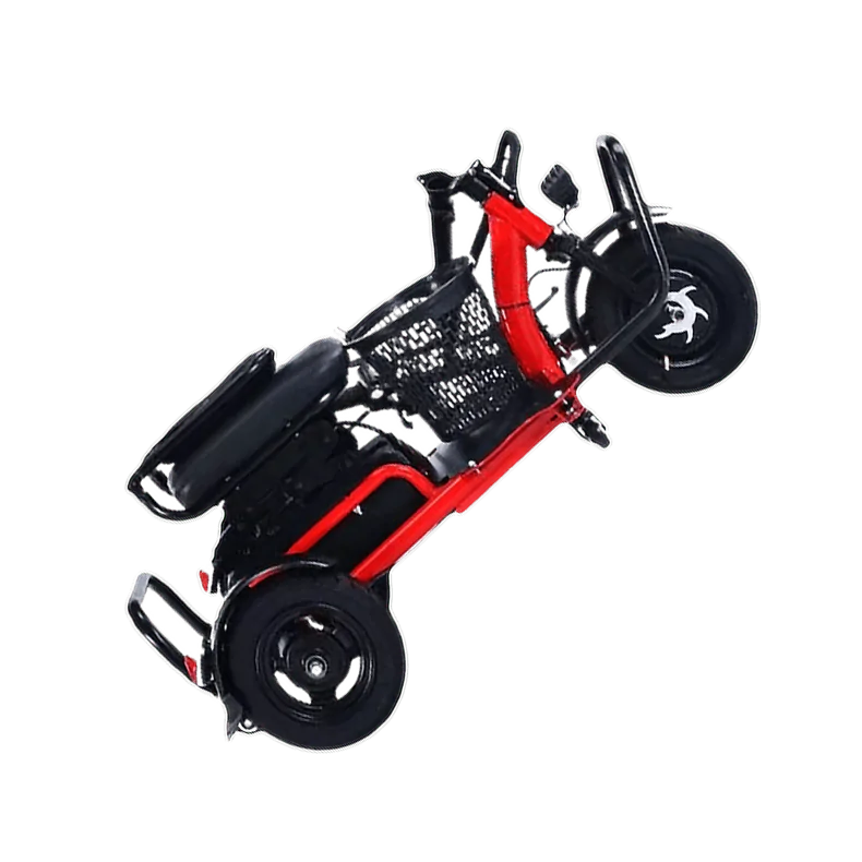 xl-309 3-wheel electric mobility scooter with leather seat and folding