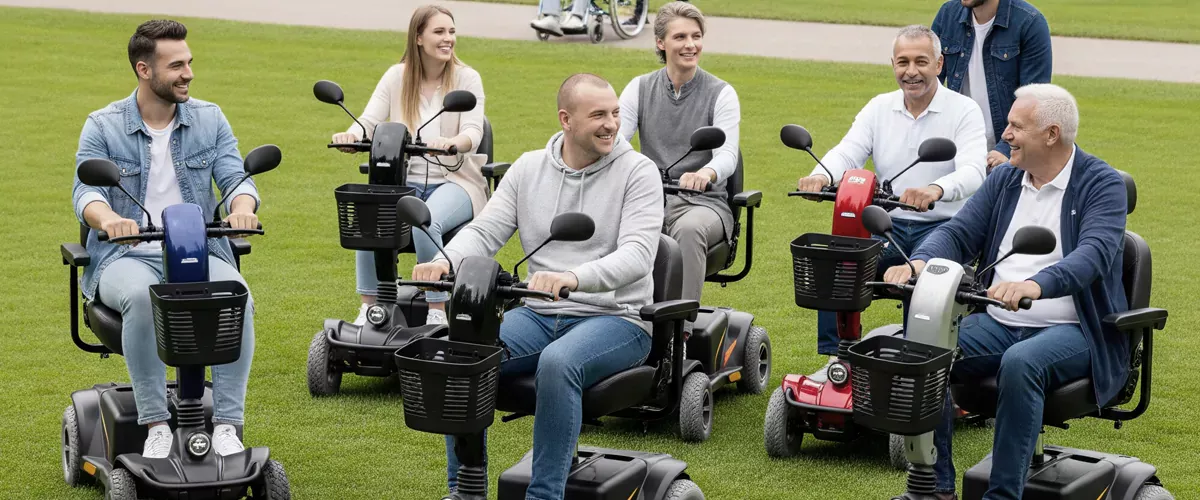 Group Ride on Non-Medical Mobility Scooters for Everyday Ease